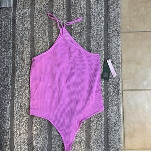 Wild Fable Ribbed Pink Womens Bodysuit
